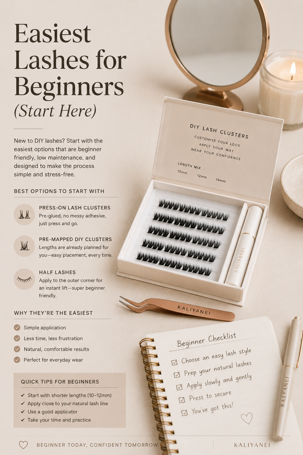 Easiest Lashes for Beginners (Start Here) | Kaliyanei lashes