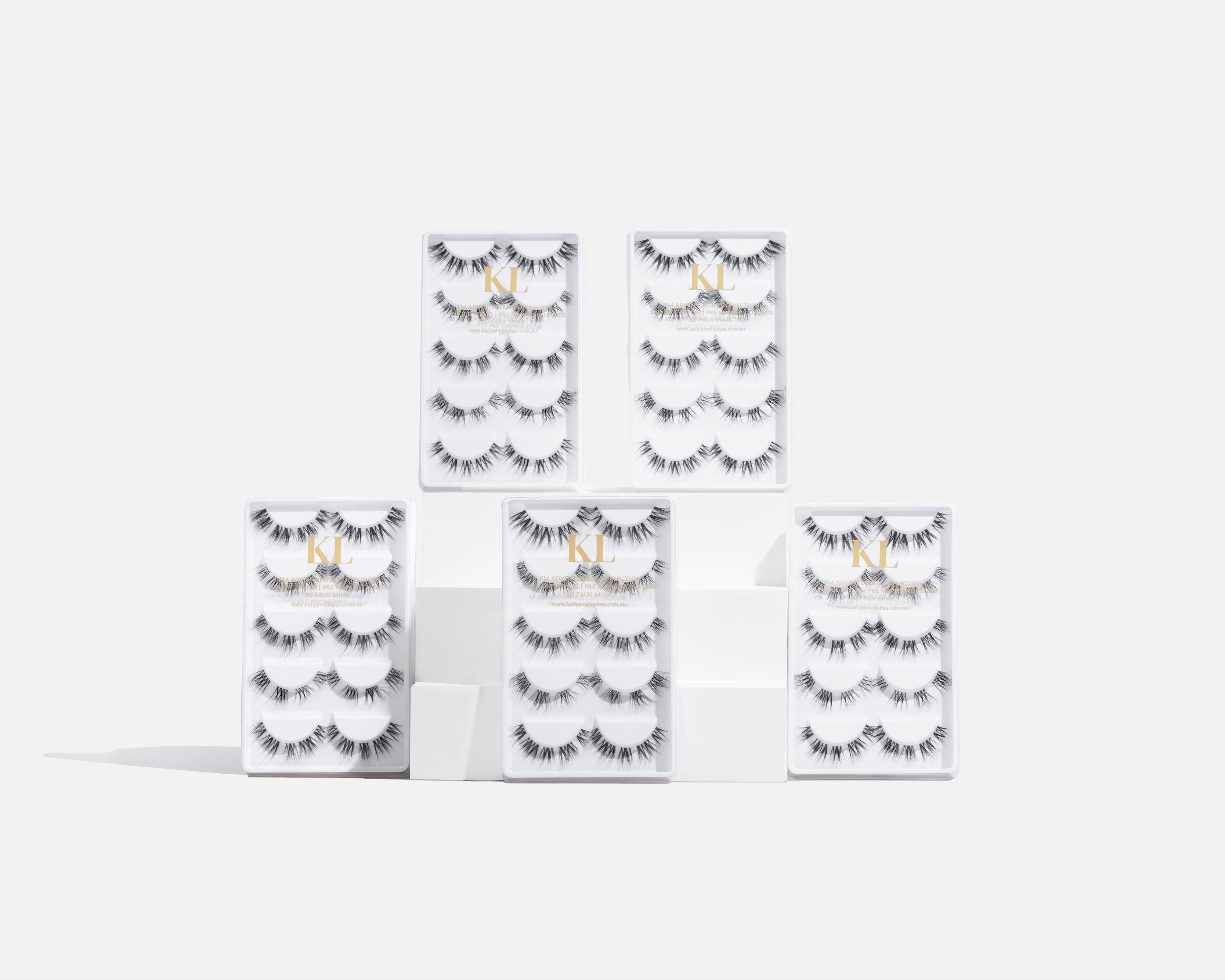Kaliyanei Essential Lash Artistry Bundle featuring multiple premium strip lash styles on white background