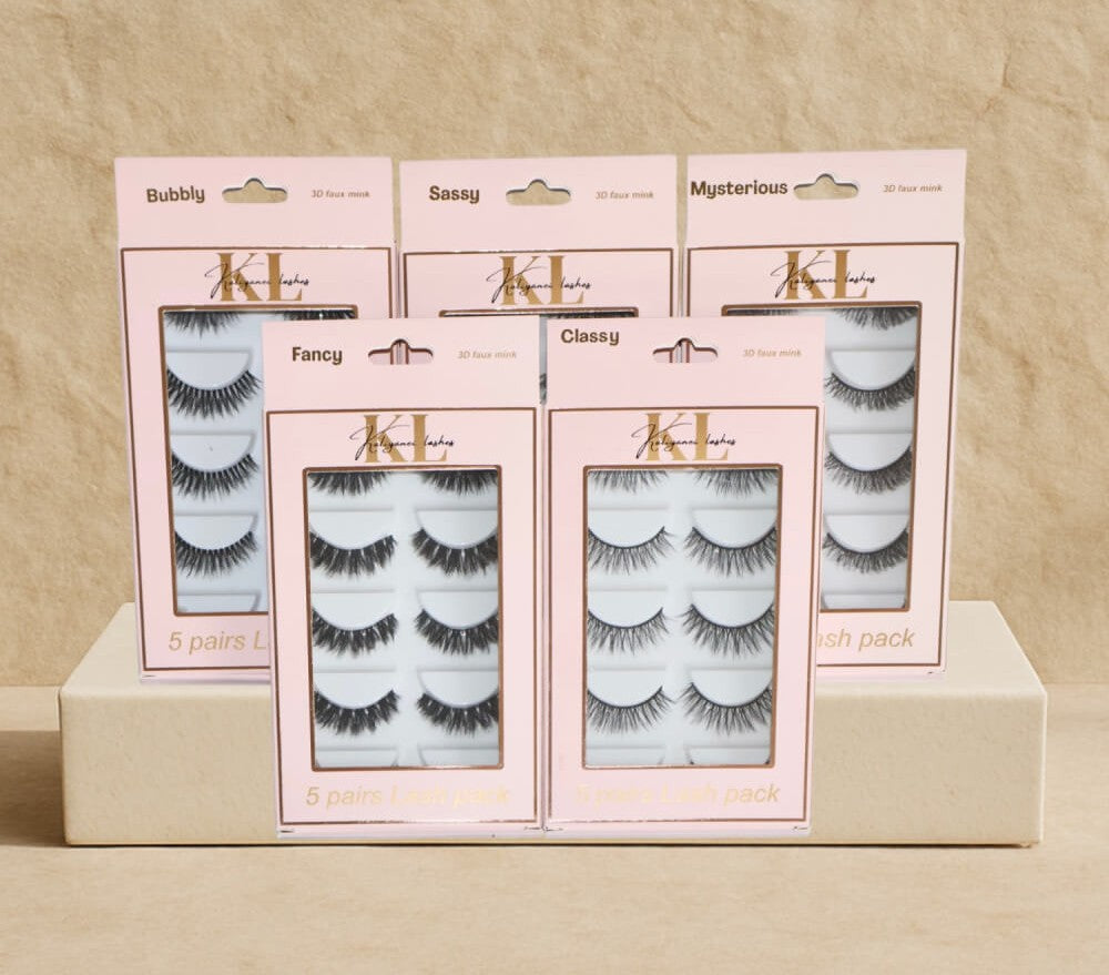 premium MUA lash bundle with 25 professional strip lashes