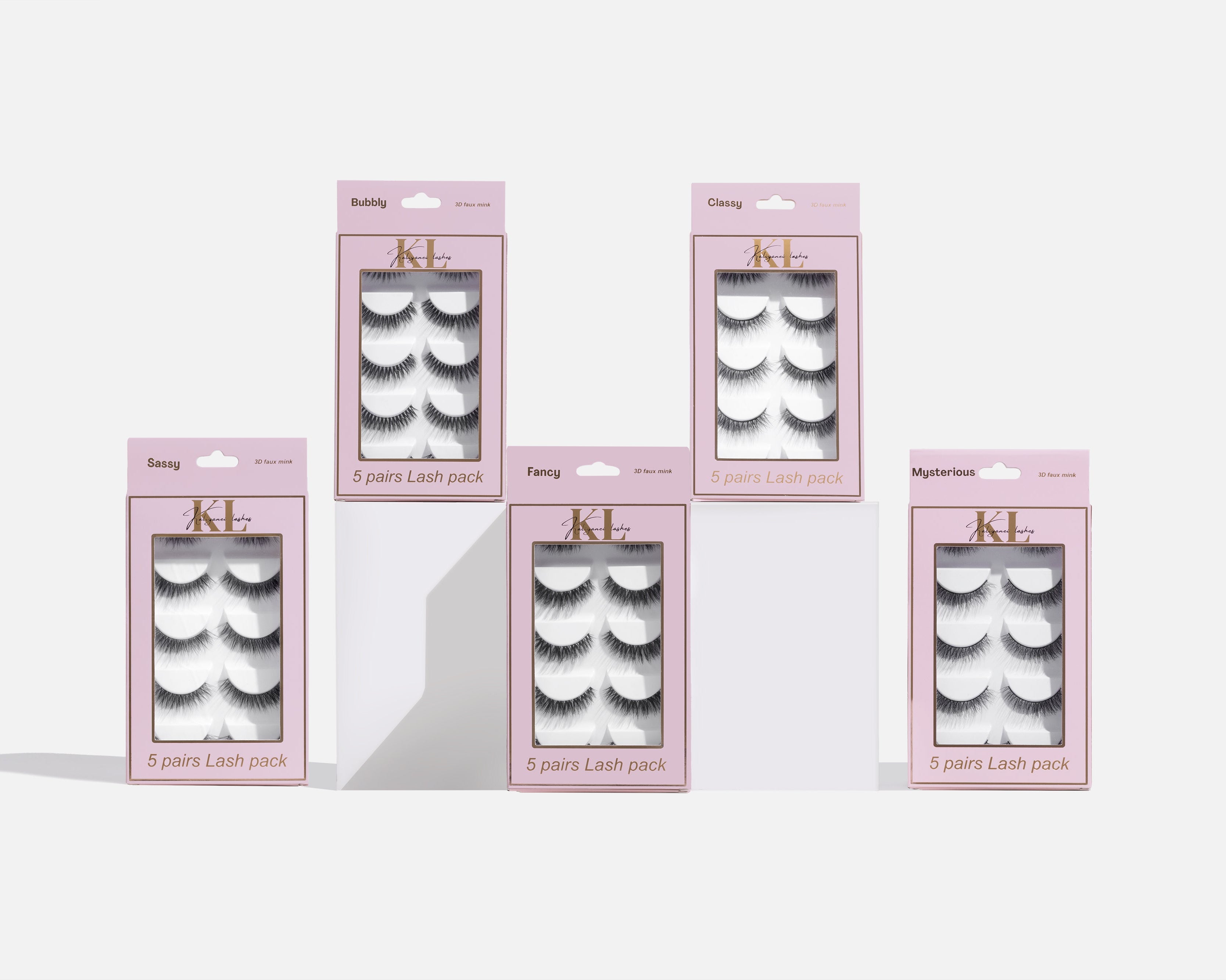 premium MUA lash bundle with 25 professional strip lashes