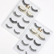 3D faux mink lash pack with mixed strip lash styles
