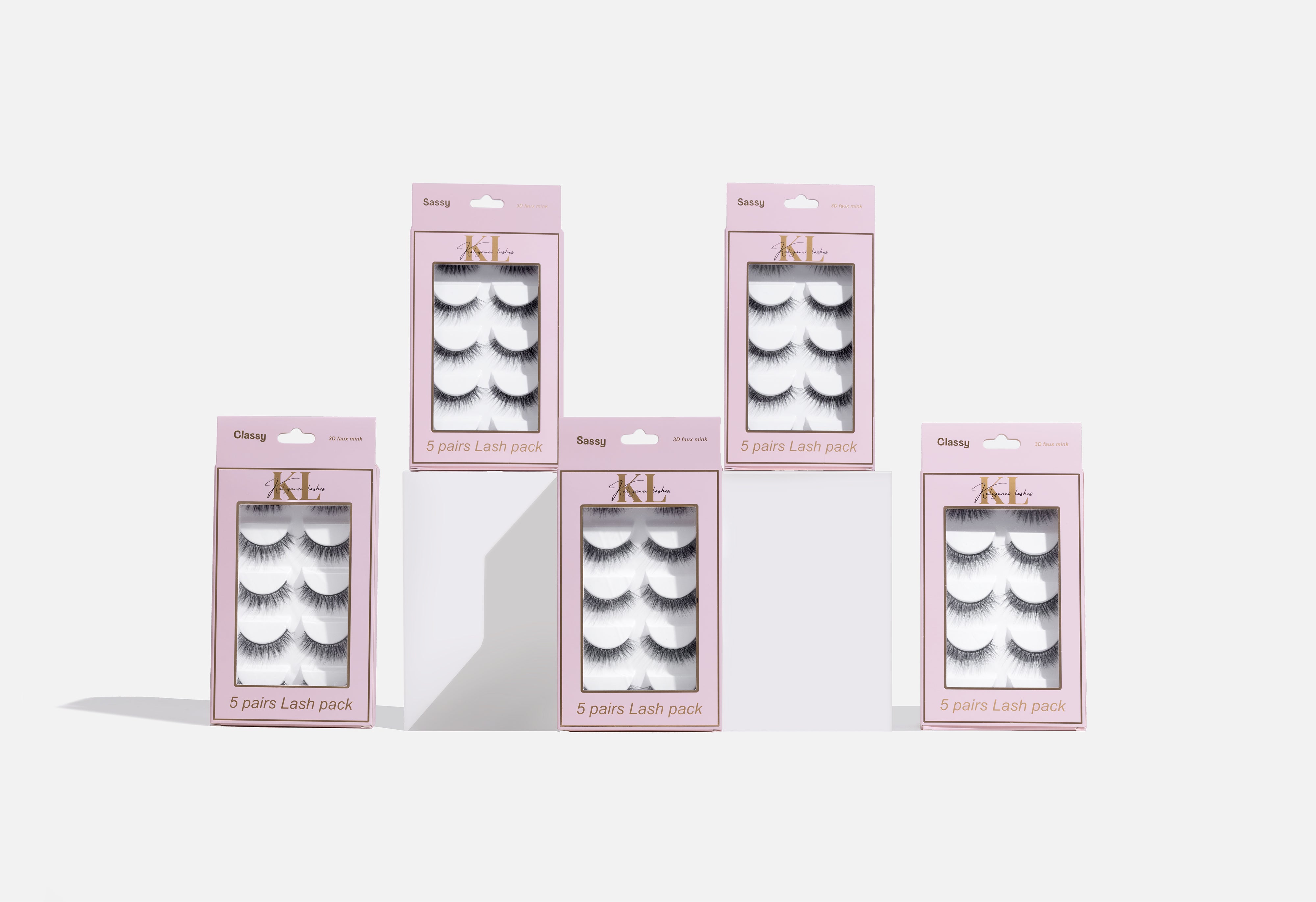 MUA lash bundle with 25 pairs of professional strip lashes