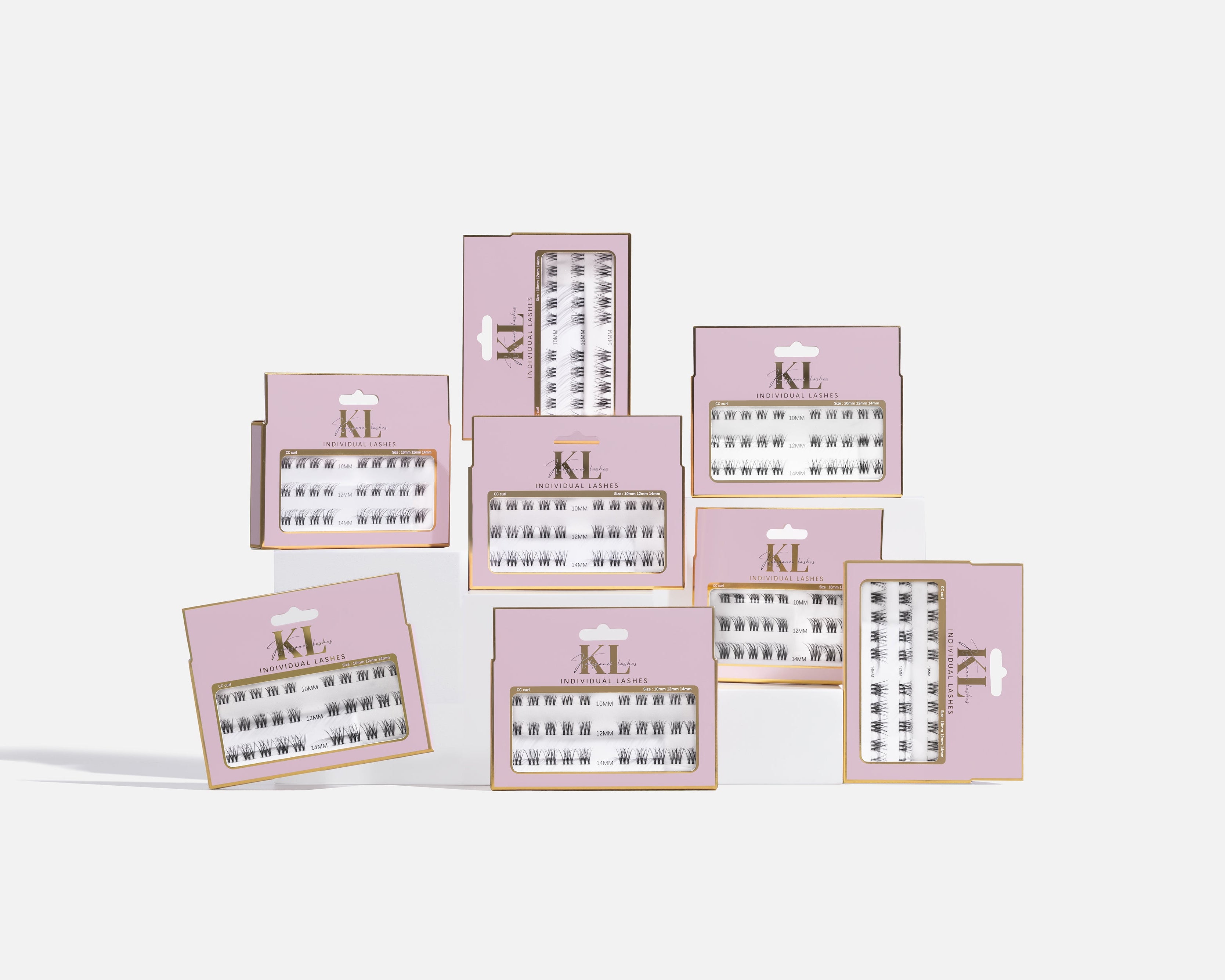 Kaliyanei Cultivated Signature Edit premium individual lash collection with multiple lash styles on a neutral background
