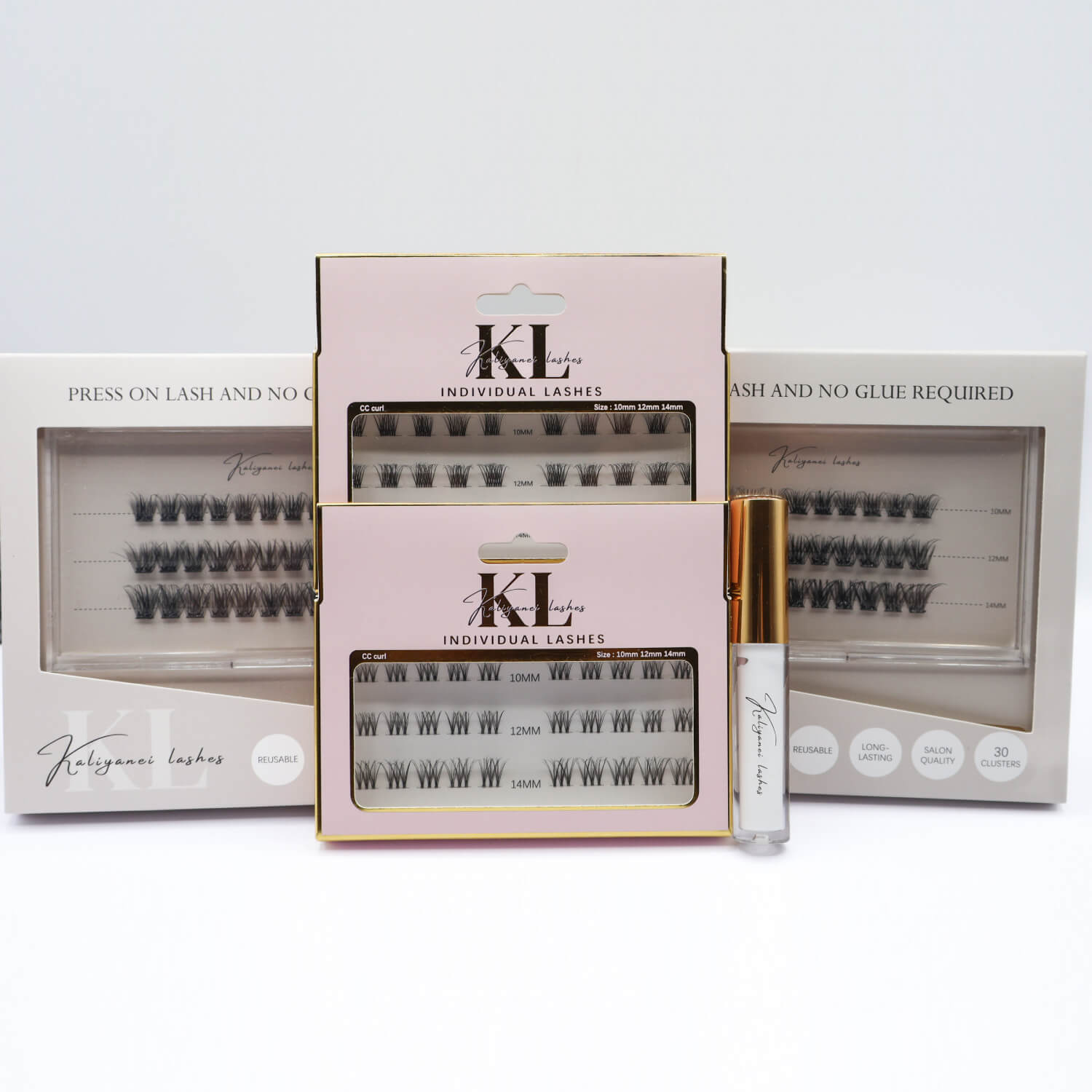 no glue press-on lash kit for natural and glam styles