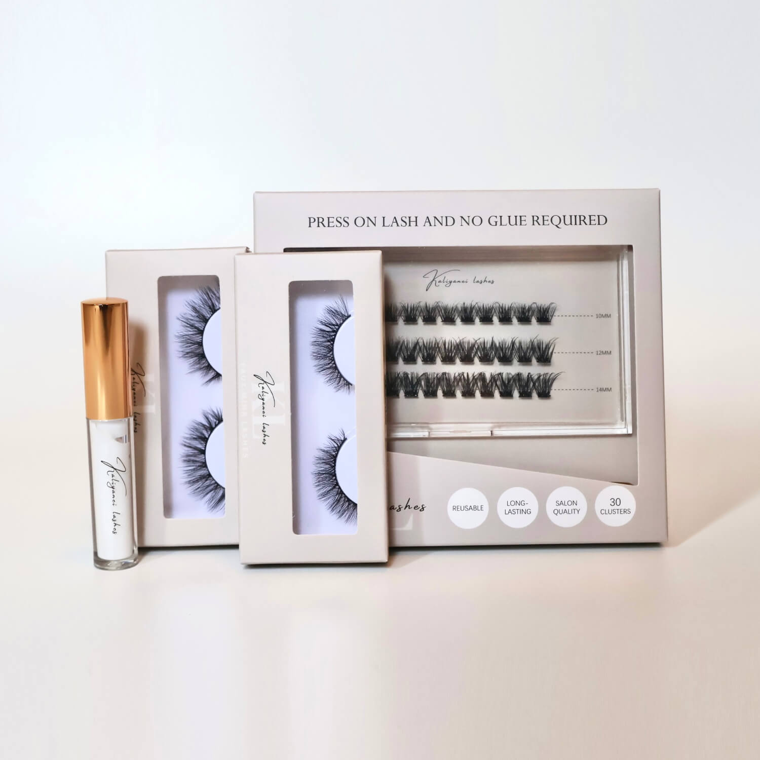 lash combo kit with press on lashes and strip lashes